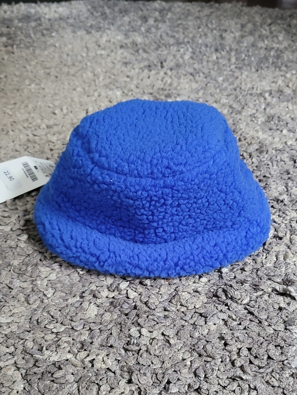 Zara Royal Blue Sherpa Bucket Hat for Kids